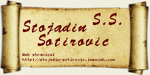 Stojadin Sotirović vizit kartica